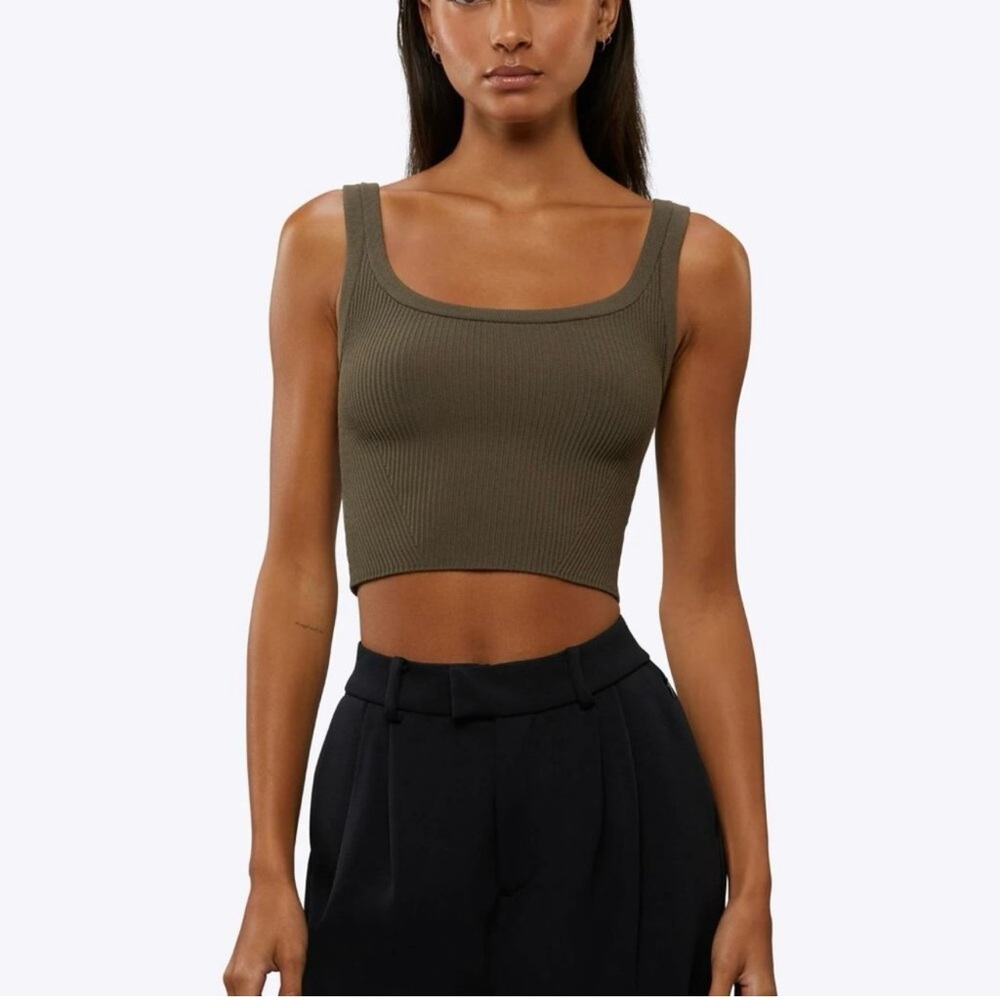 Cuts Core Reflex Ribbed Tank Top Sage Size Small nwot - Picture 6 of 6